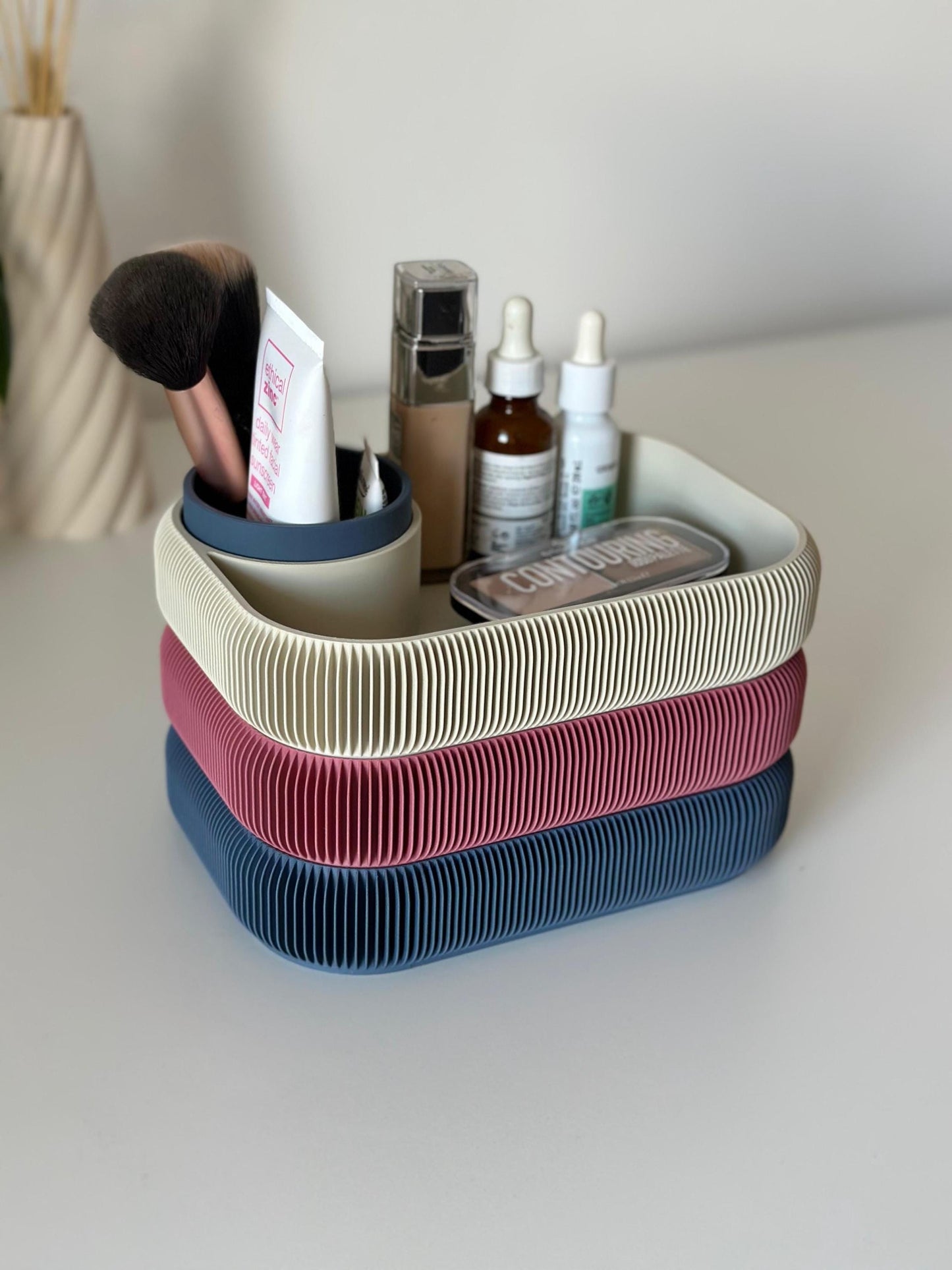 STACKSEY Organizer – 3-stufiges, drehbares minimalistisches Tablett