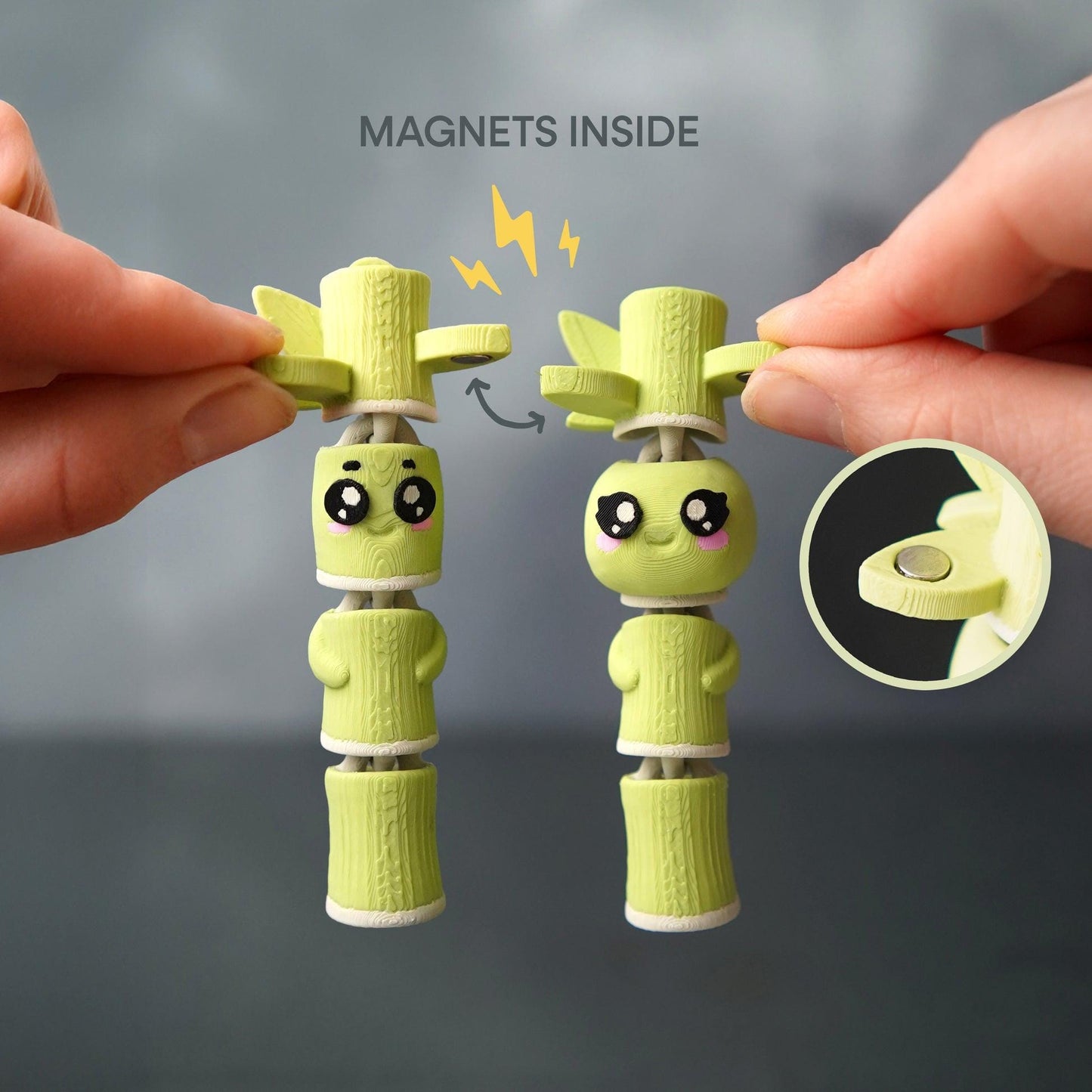 Bamboo Buddies – Magnetisches Handspielzeug-Paar