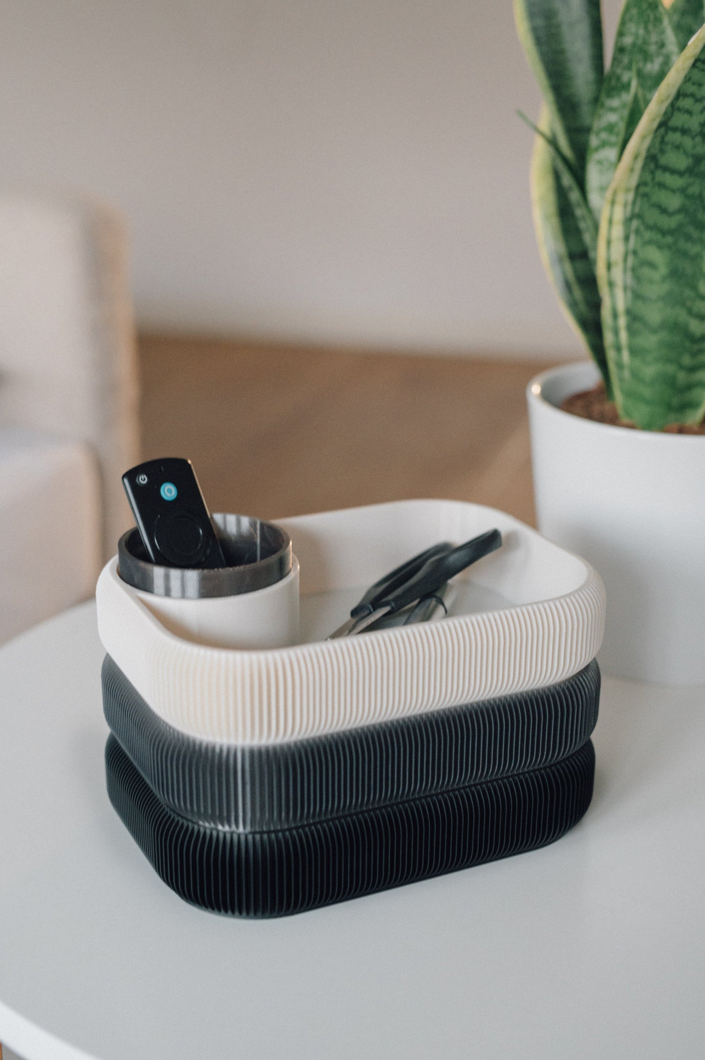 STACKSEY Organizer – 3-stufiges, drehbares minimalistisches Tablett