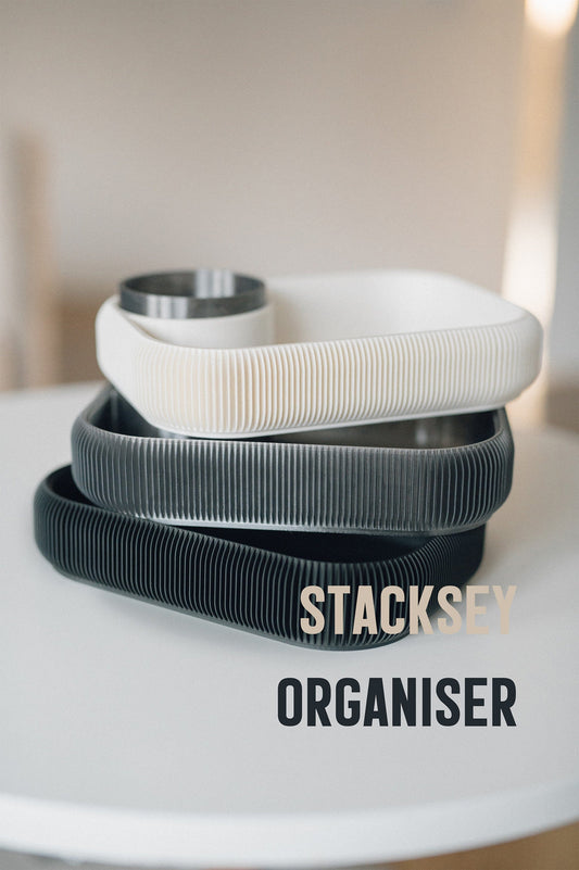 STACKSEY Organizer – 3-stufiges, drehbares minimalistisches Tablett