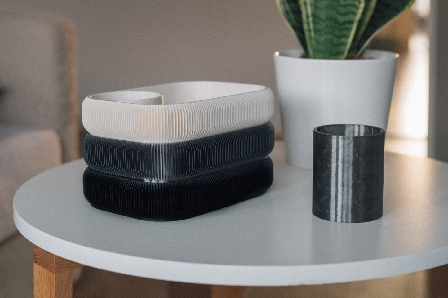 STACKSEY Organizer – 3-stufiges, drehbares minimalistisches Tablett