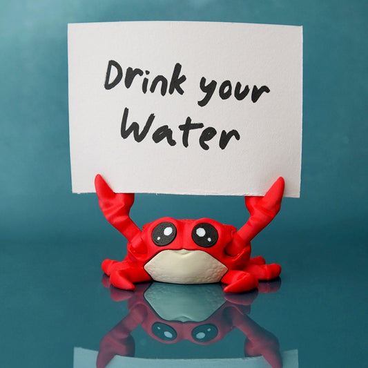 Charlie, die Kuschelkrabbe – Notizhalter & Fotoclip