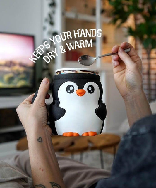 Pebbles der Pinguin – Eisbecherhalter